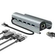 For Steam Deck 6-IN-1 Dock Game Console Multi-Function Docking Station Parts