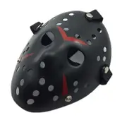 3Pcs Horror Cosplay Costume Halloween Mask Masquerade Scary Killer Mask Props red and black