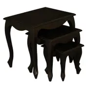 Queen Anne Nesting Table - Set of 3 - Chocolate