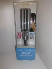 VTG Vidal Sassoon VS184C Ceramic 3 Barrel Hair Waver Curling Iron Crimp "S" Wave
