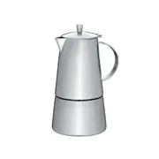 Cilio ModenaEspresso Maker, S/Steel Satin Finish w/Plane Bottom 10.5x21cm - 6 Cups