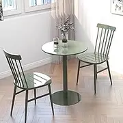 Round Bar Height Table, Small Cocktail Table, Modern High Top Table Bistro Table Side Table for Kitchen Living Dining Room Balcony Small Space, Green(40x72cm)