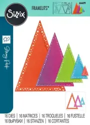 Sizzix Framelits Patti's Perfect Triangles 666699 16pc set Retail $24.99 emboss!