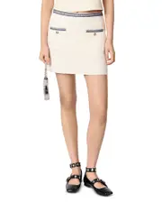 Maje Contrast Trim Short Skirt
