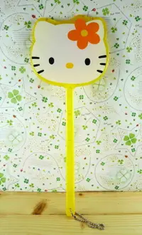 在飛比找樂天市場購物網優惠-【震撼精品百貨】Hello Kitty 凱蒂貓-手拿鏡-黃小