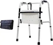 Walker, Rollator Walker Folding Aluminum Walker with Wheels，Lightweight Walking Frame for Seniors Height Adjustable Standard Walkers Little Surprise