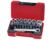 Teng Tools - 20-piece 1/4'' Mini Socket & Bits Set