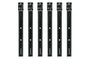 6pc Colourhide 30cm Bindermate Ruler Bookmark For Ring Binder Arch Files Black