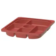 TROFAST storage tray with compartments, red, 42x30x5 cm