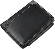 [SAMEZA] Large Capacity 16 Slots Card Holders Men PU Leather Wallet Money Purse Fashion Male Cash Coin Pocket,Black,V