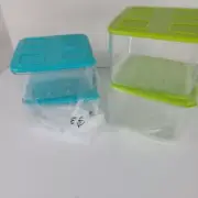 Tupperware Clear Mates Square Containers Set of 4