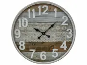 Large Round Metal Wall Clock Vintage Hampton Style Coastal Beach 60cm