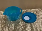 New Beautiful Tupperware Crystalwave Mini Soup Mug Microwaveable Peacock Color