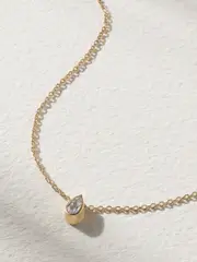 [Mateo] Mateo - 14-karat Gold Diamond Necklace - One size One size Gold