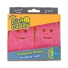 Scrub Daddy Dish Wand Refill Heads Pink Soap Dispensing Dish Brush
