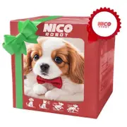 Nico Robot Dog, My Realistic Robot Puppy, Interactive Plush Toy That Acts Like a Real Puppy White and Brown