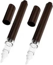 NOLITOY 2ml Coffee Brown Window Lip Gloss Pen Teeth Whitening Push Button 2pcs Refillable Lip Gloss Tube for Women