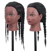 100% Human Hair Mannequin Head Training Styling Braiding Manikin Practice Doll