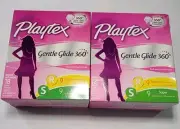2 Playtex Gentle Glide 360 Fresh Scent Tampons 9 Regular & 9 Super