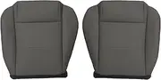 Priprilod Non Perforated Light Gray Driver and Passenger Side Bottom Replacement Seat Cover Fit for Ford Mustang V6 2005 2006 2007 2008 2009