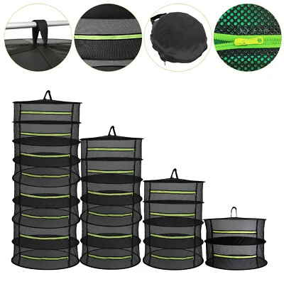 Black Layers Drying Net for Herbs Hanging Basket Folding Dry Rack Dryer Bag Mesh