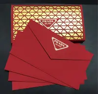 在飛比找Yahoo!奇摩拍賣優惠-Prada 紅包袋 6入精緻盒裝 * 附提袋