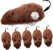 VERDANVERSE 6Pcs Wind Up Plush Mouse for Cats Clockwork Rat Pet Tease Interactive Indoor Cat Random Color Durable Engaging Pet Supplies
