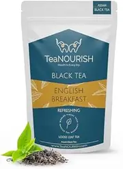 TeaNOURISH English Breakfast Black Tea | Rich, Robust & Full Bodied Loose Leaf Tea | Refreshing & Aromatic | Freshly Sourced Direct From Origin - 100 g