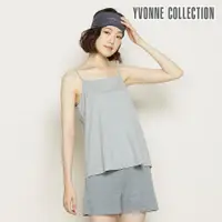 在飛比找誠品線上優惠-YVONNE COLLECTION 素面細肩帶上衣-灰L