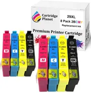 8 Pack (2BK,2C,2M,2Y) Compatible Ink for Epson 29XL for Epson Expression Home XP-235 XP-245 XP-432 XP-442