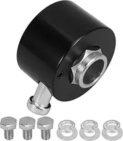 HEALLILY Steering Wheel Quick Release Car Steering Wheel Console Knobs Wireless Controllers Doorbell Charger Chime Gear Holder Megaphone Adapter Car Part Black Aluminum Alloy