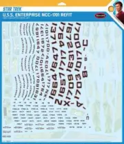 1/350 Star Trek USS Enterprise NCC1701 Refit Aztec Decals