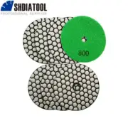 7pcs 4"/100mm #800 B Dry Diamond Polishing Pads Sanding Grinding Discs for Stone