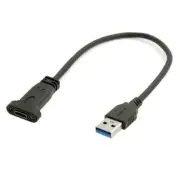 USB-C 3.1 Type C Female to USB 3.0 A Male Data Cable & Panel Mount Screw 20cm