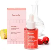 [Biocule] Radiance Glow Boosting Face Oil with Sugar Squalane, Rosehip & Astaxanthin, Natural Facial Oil for Bright, Lightweight & Fast Absorbing, Suitable for All Skin Types, 30ml Clear