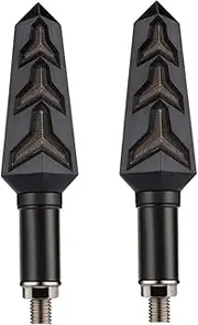 Turn Signal Indicator 2pcs Motorcycle Water Flowing LED Turn Signals Blinker Lights Built Relay Bendable Tail Flasher Indicator Lamp 12V Waterproof