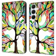 For Samsung Galaxy A25 5G (Global) (161.0x76.5x8.3mm) Case Pattern Printed Protective Cover TPU+PU Leather Flip Phone Case