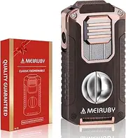 MEIRUBY Torch Lighter, Refillable Kitchen Tool with Safety Lock, Birthday Gift for Men Dad Him Who Want Nothing M25