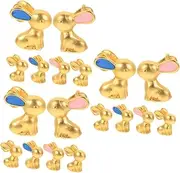 TEHAUX 3sets Beads for Jewelry Making Rabbit Charms String for Bracelets Decorative Pendants Set 6pcs*3
