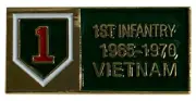 Pack of 6 1st Infantry Division 1965-1970 Vietnam Hat Cap Lapel Pin M-392