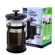 1Litre Coffee Plunger Glass Body Heat Resistant 8 Cup Brew 18cm