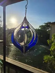 Handcrafted 3D Spinner Suncatcher - Moon & Stars