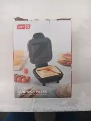 New Dash Compact Red Pocket Electric Sandwich Maker Non-Stick Toaster