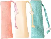 ARTSEWPLY Shower Soap Bag Mesh Soap Wash Bag for Bar Soap Large Toiletry Bag Exfoliating Pouch Quick Dry