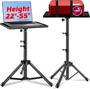 Projector Stand- Laptop Stand Adjustable Height 21 to 55 Inch,Projector Tripod with Phone Holder,Tripod for Projector,DJ Equipment,Projector Stand for Outdoor Movies,Office, Home, Stage or Studio…