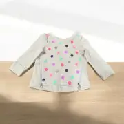 New! Girls Size 12 Months Cherokee Polka Dot Baby Long Sleeve Sweatshirt