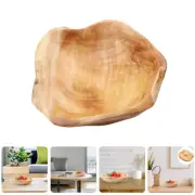 Dishes Bowl Root Carved Solid Wood Fruit Plate Portable Tray