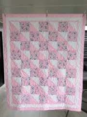 Handmade patchwork quilt. Baby/Cot quilt. Dumbo (#127)