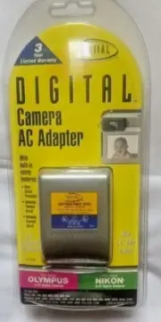 Digital Camera AC Adapter, Fits Most 6.5V Olympus & Nikon Digital Cameras, NEW