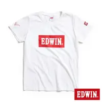 在飛比找momo購物網優惠-【EDWIN】女裝 經典大紅標LOGO短袖T恤(米白色)